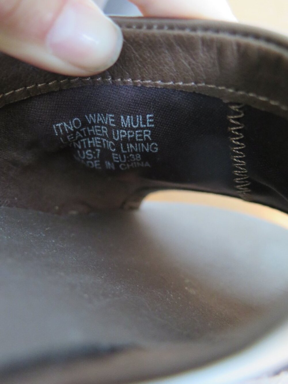 ITNO Two Wave Mule Platform Slides Brown Leather EU 38/US 7 - Picture 6 of 13